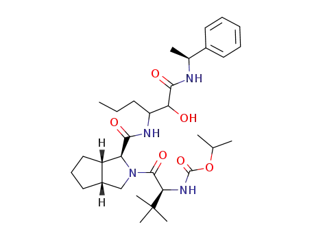[(S)-1-((1S,3aR,6aS)-1-{1-[Hydroxy-((S)-1-phenyl-ethylcarbamoyl)-methyl]-butylcarbamoyl}-hexahydro-cyclopenta[c]pyrrole-2-carbonyl)-2,2-dimethyl-propyl]-carbamic acid isopropyl ester