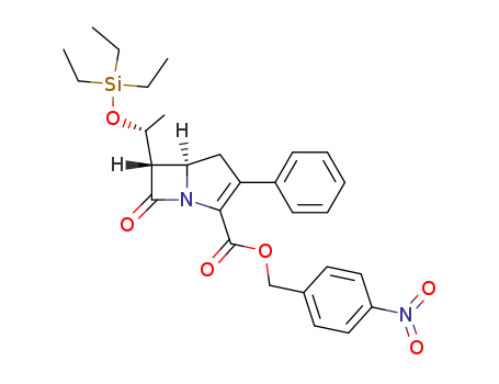 (5R,6S)-7-Oxo-3-phenyl-6-((R)-1-triethylsilanyloxy-ethyl)-1-aza-bicyclo[3.2.0]hept-2-ene-2-carboxylic acid 4-nitro-benzyl ester