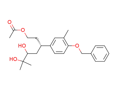 1,5,6-Heptanetriol, 6-methyl-3-[3-methyl-4-(phenylmethoxy)phenyl]-,
1-acetate, (3S)-