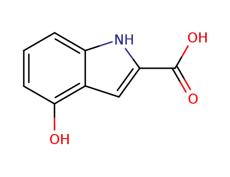 Molecular Structure of 80129-52-8 (4-Hydroxy-1H-indole-2-carboxylic acid)