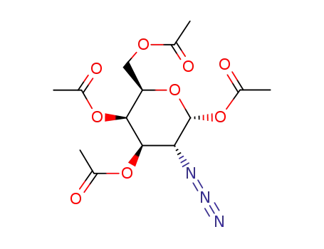 Molecular Structure of 67817-30-5 (1,3,4,6-Tetra-O-acetyl-2-azido-2-deoxy-alpha-D-galactopyranose)