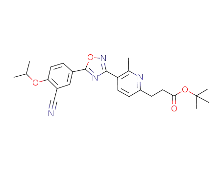 tert-butyl 3-(5-(5-(3-cyano-4-isopropoxyphenyl)-1,2,4-oxadiazol-3-yl)-6-methylpyridin-2-yl)propanoate