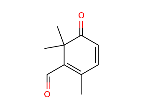 Molecular Structure of 141891-13-6 (1,3-Cyclohexadiene-1-carboxaldehyde, 2,6,6-trimethyl-5-oxo-)