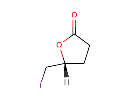 Molecular Structure of 58879-35-9 (2(3H)-Furanone, dihydro-5-(iodomethyl)-, (R)-)