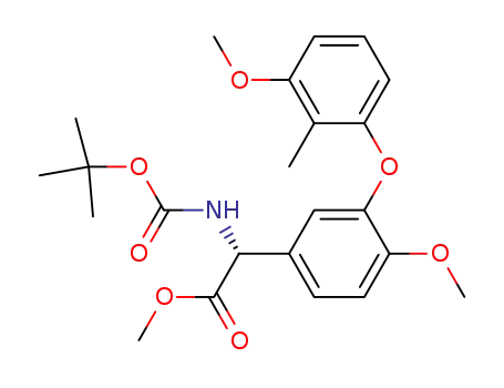 Molecular Structure of 144864-81-3 (3-(2-methyl-3-methoxyphenyloxy)<N-t-butoxycarbonyl-(R)-4-methoxyphenylglycine> methyl ester)