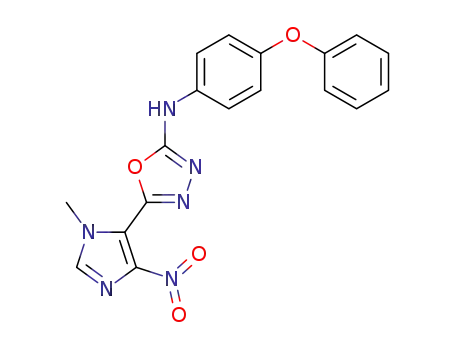 1,3,4-Oxadiazol-2-amine,
5-(1-methyl-4-nitro-1H-imidazol-5-yl)-N-(4-phenoxyphenyl)-