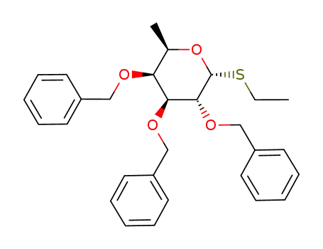 Molecular Structure of 116391-11-8 (2 3 4-TRI-O-BENZYL-1-S-ETHYL-BETA-L-THI&)