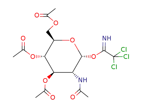 Molecular Structure of 94715-74-9 (O-(2-Acetamido-3,4,6-tri-O-acetyl-2-desoxy-α-D-glucopyranosyl)trichloracetimidat)