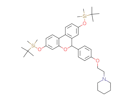 3,8-di(t-butyldimethylsilyloxy)-6-[4-[2-(1-piperidino)ethoxy]-phenyl]dibenzo[b,d]pyran
