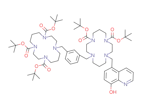 11-{3-[4,8-bis-<i>tert</i>-butoxycarbonyl-11-(8-hydroxy-quinolin-5-ylmethyl)-1,4,8,11tetraaza-cyclotetradec-1-ylmethyl]-benzyl}-1,4,8,11tetraaza-cyclotetradecane-1,4,8-tricarboxylic acid tri-<i>tert</i>-butyl ester