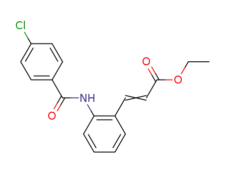 Molecular Structure of 785815-10-3 (2-Propenoic acid, 3-[2-[(4-chlorobenzoyl)amino]phenyl]-, ethyl ester)
