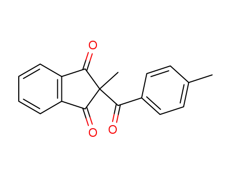 Molecular Structure of 925670-68-4 (1H-Indene-1,3(2H)-dione, 2-methyl-2-(4-methylbenzoyl)-)
