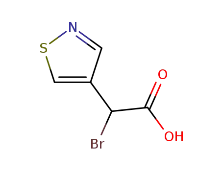 Molecular Structure of 34653-49-1 (4-Isothiazoleacetic acid, a-bromo-)
