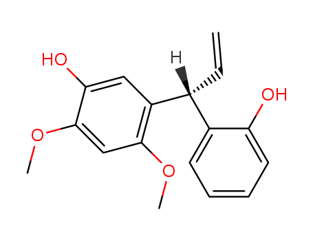 10154-42-4,(+)-4',6'-Dimethoxy[(S)-2,3'-allylidenediphenol],Latifolin(7CI); Phenol, 4',6'-dimethoxy-2,3'-allylidenedi-, (R)- (8CI); Phenol,5-[(1R)-1-(2-hydroxyphenyl)-2-propenyl]-2,4-dimethoxy- (9CI); Phenol,5-[1-(2-hydroxyphenyl)-2-propenyl]-2,4-dimethoxy-, (R)-; (-)-Latifolin;(R)-Latifolin