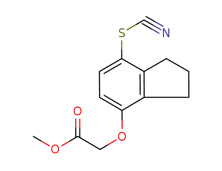 Molecular Structure of 779197-61-4 ((7-thiocyanato-indan-4-yloxy)-acetic acid methyl ester)