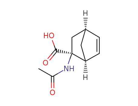 Molecular Structure of 131102-02-8 (Bicyclo[2.2.1]hept-5-ene-2-carboxylic acid, 2-(acetylamino)-, (1R-exo)- (9CI))
