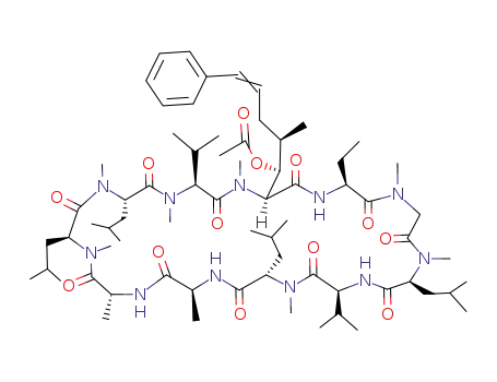Molecular Structure of 121584-08-5 (C<sub>69</sub>H<sub>115</sub>N<sub>11</sub>O<sub>13</sub>)