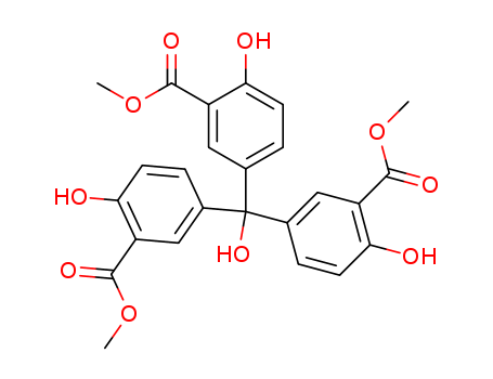 Molecular Structure of 128626-48-2 (Benzoic acid,3,3',3''-(hydroxymethylidyne)tris[6-hydroxy-, trimethyl ester (9CI))