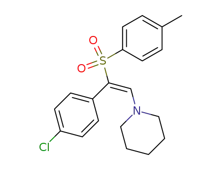 Molecular Structure of 88035-38-5 (1-(4-chlorophenyl)-2-(1-piperidinyl)vinyl 4-methylphenyl sulfone)