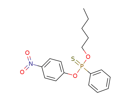Molecular Structure of 88239-49-0 (Phosphonothioic acid, phenyl-, O-(4-nitrophenyl) O-pentyl ester)