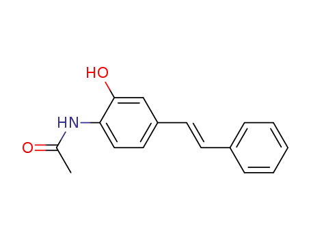 Molecular Structure of 23784-26-1 (N-{2-hydroxy-4-[(E)-2-phenylethenyl]phenyl}acetamide)