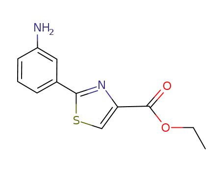 Molecular Structure of 885278-66-0 (2-(3-AMINO-PHENYL)-THIAZOLE-4-CARBOXYLIC ACID ETHYL ESTER)
