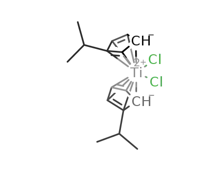 Molecular Structure of 12130-65-3 (BIS(I-PROPYLCYCLOPENTADIENYL)TITANIUM DICHLORIDE)