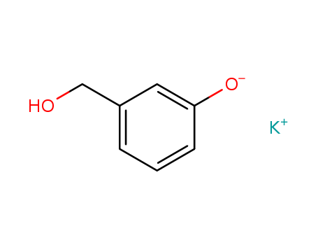 Molecular Structure of 143300-56-5 (Benzenemethanol, 3-hydroxy-, monopotassium salt)