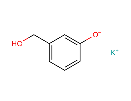 Molecular Structure of 143300-56-5 (Benzenemethanol, 3-hydroxy-, monopotassium salt)