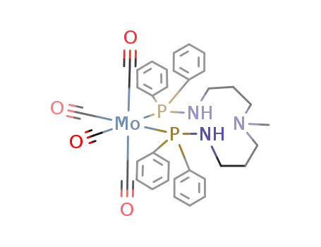 Molecular Structure of 84537-77-9 (cis-Mo(CO)4{Ph<sub>2</sub>PNH(CH<sub>2</sub>)3N(Me)(CH<sub>2</sub>)3NHPPh<sub>2</sub>})