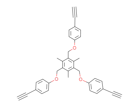 Molecular Structure of 548490-95-5 (C<sub>6</sub>(CH<sub>3</sub>)3(CH<sub>2</sub>OC<sub>6</sub>H<sub>4</sub>CCH)3)