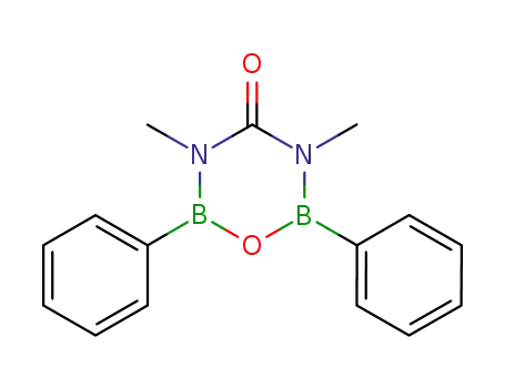 Molecular Structure of 81233-30-9 (O(μ-C6H5BNCH3)2CO)