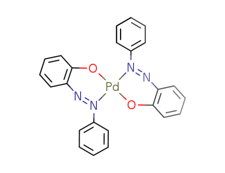Molecular Structure of 15632-65-2 (Palladium, bis[2-(phenylazo)phenolato]-)