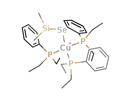 Molecular Structure of 935681-84-8 ((diethyl(phenyl)phosphine)3Cu(trimethylsilylselenolato))