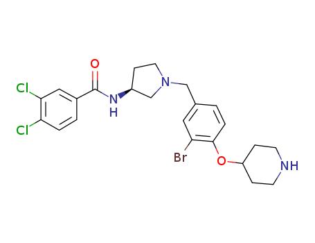 Benzamide, N-[(3S)-1-[[3-bromo-4-(4-piperidinyloxy)phenyl]methyl]-3-pyrrolidinyl]-3,4-dichloro-