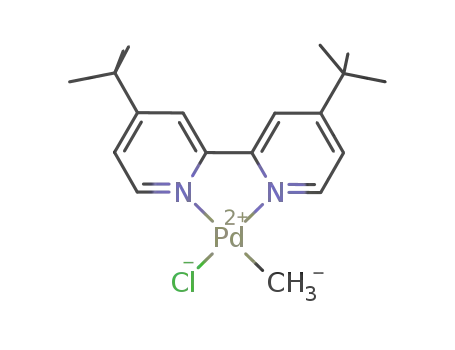 Molecular Structure of 524936-75-2 (chloro(4,4'-di-tert-butyl-2,2'-bipyridine)methylpalladium(II))