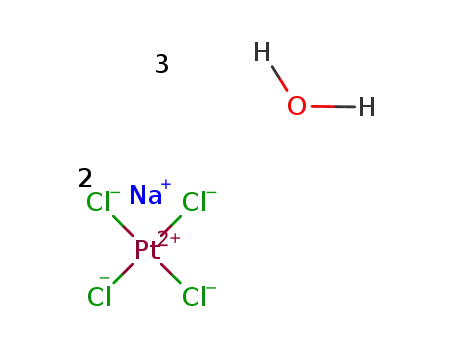 Molecular Structure of 14460-25-4 (Sodium tetrachloroplatinate(II) hydrate)