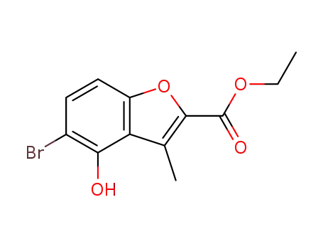 Molecular Structure of 73751-11-8 (ethyl 5-bromo-4-hydroxy-3-methylbenzofuran-2-carboxylate)