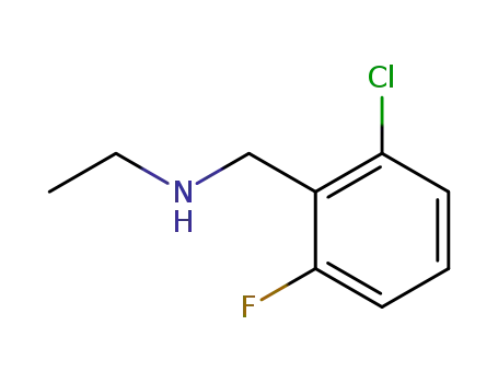 Molecular Structure of 62924-59-8 (2-Chloro-N-ethyl-6-fluorobenzenemethanamine)