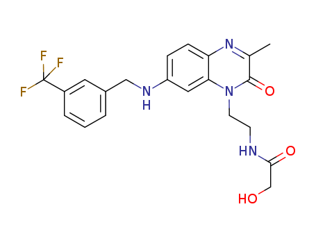 Acetamide, 2-hydroxy-N-[2-[3-methyl-2-oxo-7-[[[3-(trifluoromethyl)phenyl]methyl]amino]-1(2H)-quinoxalinyl]ethyl]-