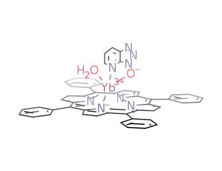 [Yb(5,10,15,20-tetraphenylporphyrinate)(1-oxy-7-azabenzotriazole)(H<sub>2</sub>O)]