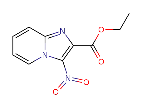 Molecular Structure of 62223-44-3 (Imidazo[1,2-a]pyridine-2-carboxylic acid, 3-nitro-, ethyl ester)