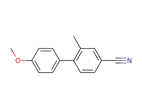 Molecular Structure of 149506-22-9 ([1,1'-Biphenyl]-4-carbonitrile, 4'-methoxy-2-methyl-)