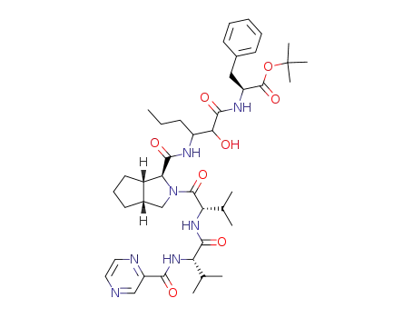 (S)-2-(2-Hydroxy-3-{[(1S,3aR,6aS)-2-((S)-3-methyl-2-{(S)-3-methyl-2-[(pyrazine-2-carbonyl)-amino]-butyrylamino}-butyryl)-octahydro-cyclopenta[c]pyrrole-1-carbonyl]-amino}-hexanoylamino)-3-phenyl-propionic acid tert-butyl ester