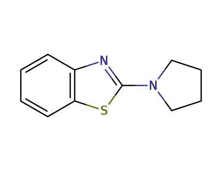 Molecular Structure of 19983-29-0 (Benzothiazole, 2-(1-pyrrolidinyl)- (8CI,9CI))