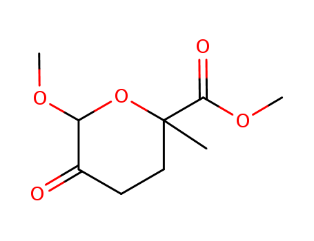 2H-PYRAN-2-CARBOXYLIC ACID,TETRAHYDRO-6-METHOXY-2-METHYL-5-OXO-,METHYL ESTER