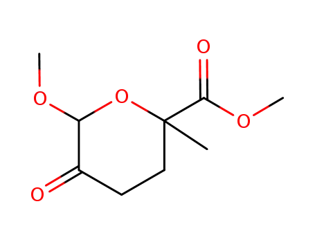 2H-Pyran-2-carboxylicacid,tetrahydro-6-methoxy-2-methyl-5-oxo-,methylester(9CI)