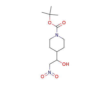 Molecular Structure of 301221-56-7 (1-Boc-4-(1-hydroxy-2-nitroethyl)piperidine)