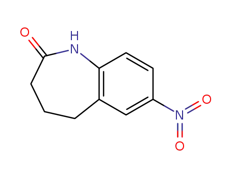 Molecular Structure of 22246-45-3 (7-NITRO-1,3,4,5-TETRAHYDRO-BENZO[B]AZEPIN-2-ONE)