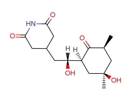 Molecular Structure of 523-86-4 (2,6-Piperidinedione, 4-(2-hydroxy-2-(5-hydroxy-3,5-dimethyl-2-oxocyclo hexyl)ethyl)-)